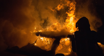 Riesen-Brandserie in München